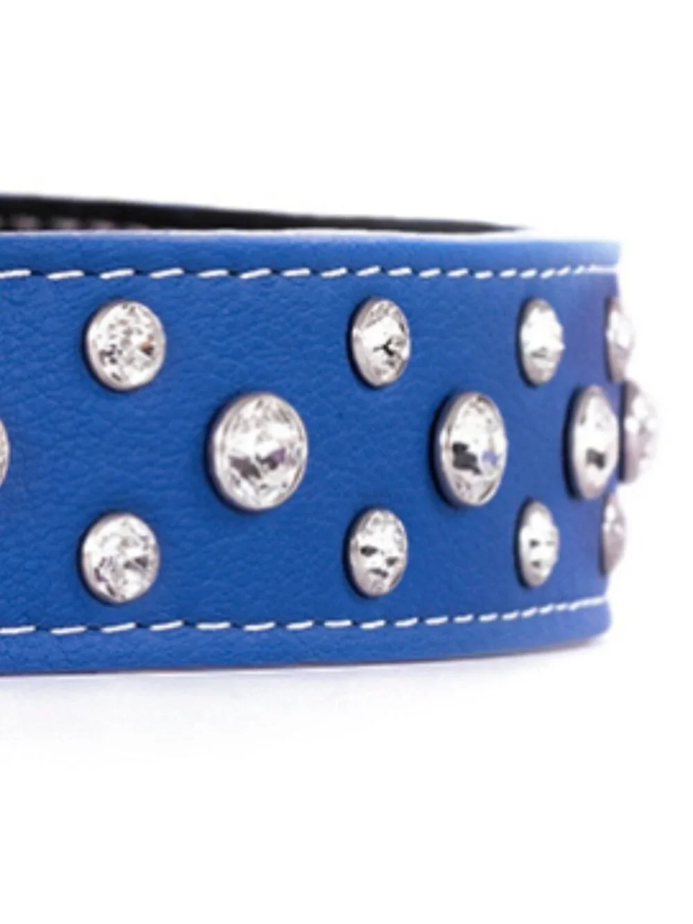 Swarovski Crystal Italian Leather Dog Collar (Like New) - Size 26